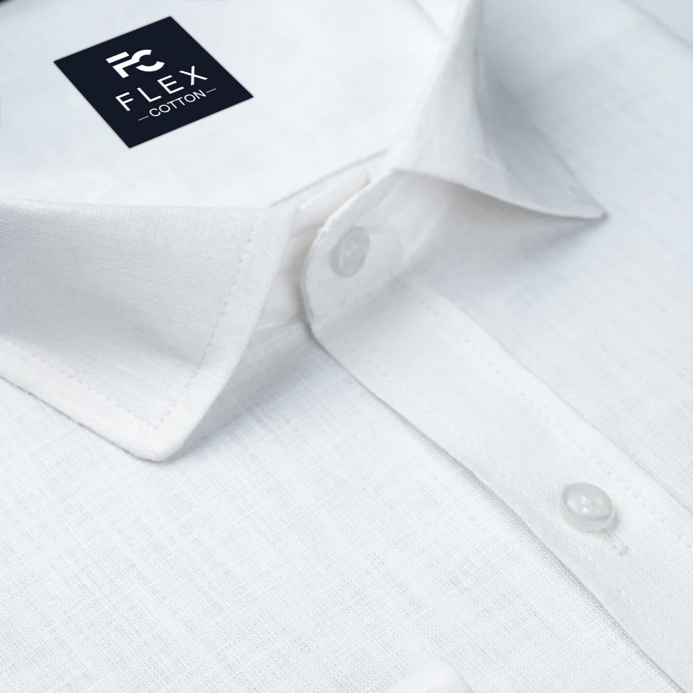White Color Linen Cotton Shirt For Men