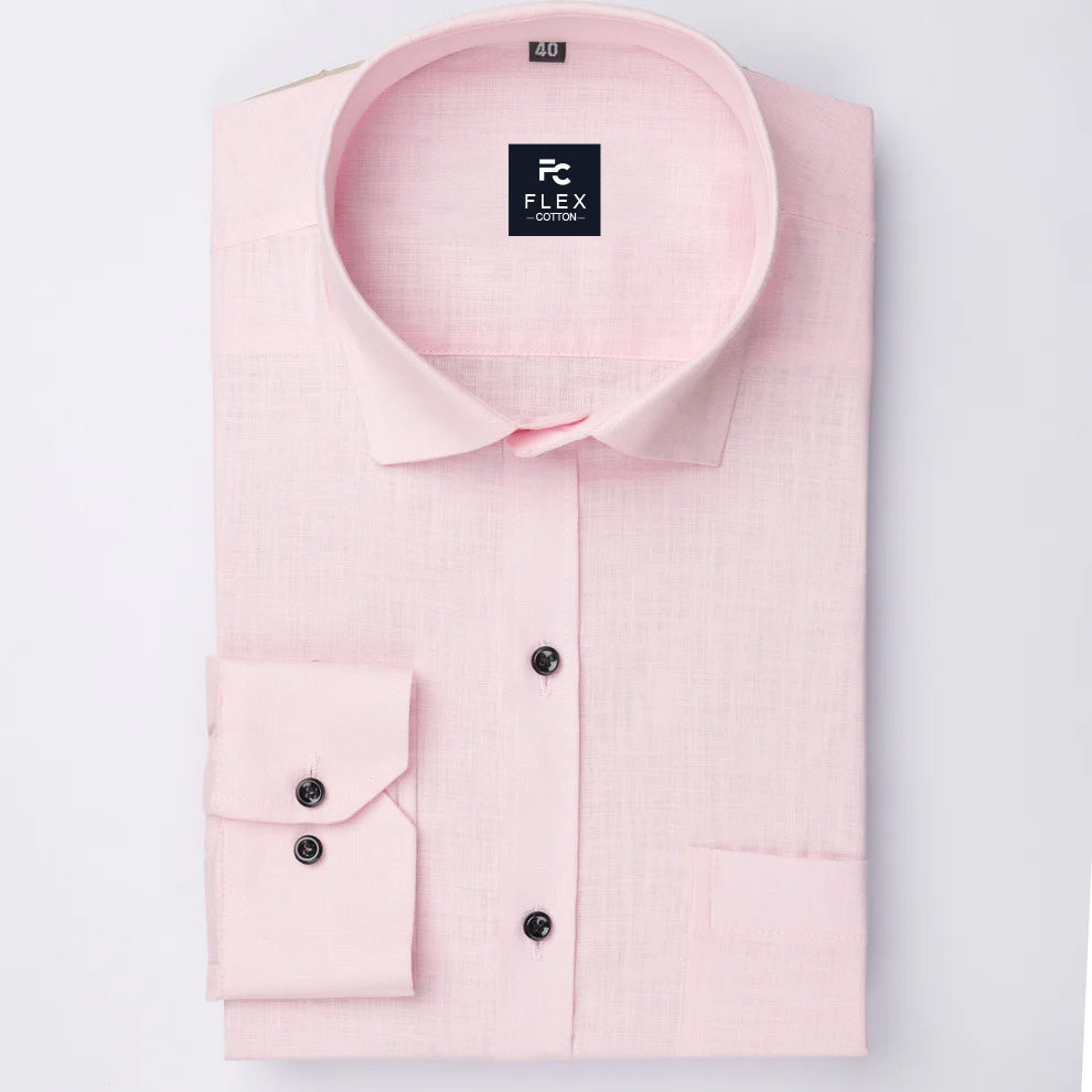 Pink Color Linen Cotton Shirt For Men