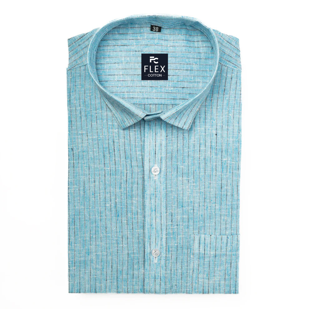 Blue Color Cotton Lining Shirts For Men