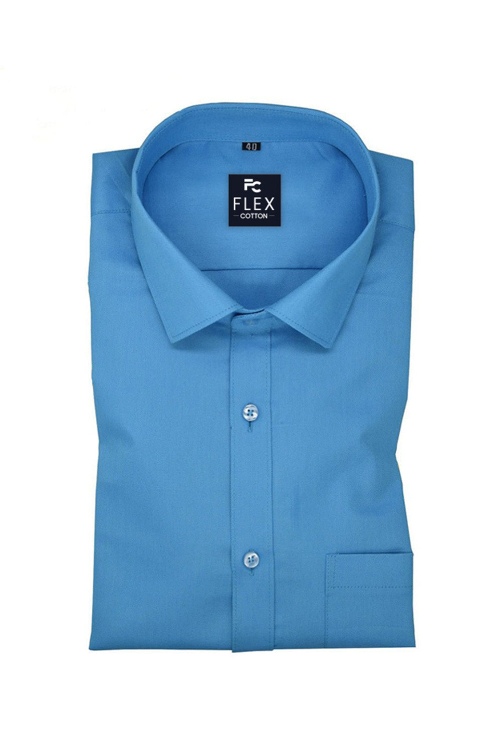 Blue Color Rich Cotton Formal Shirt For Mens