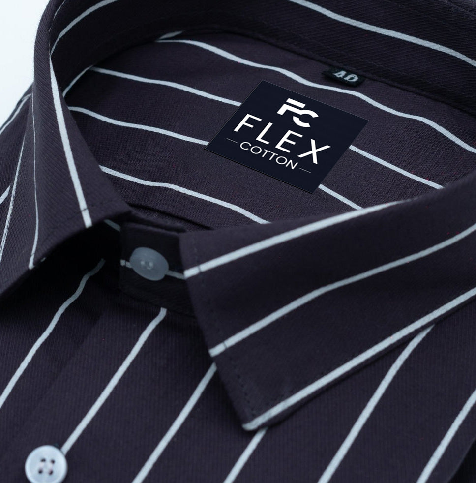 Dark Purple Color Pure Cotton Lining Shirt For Men