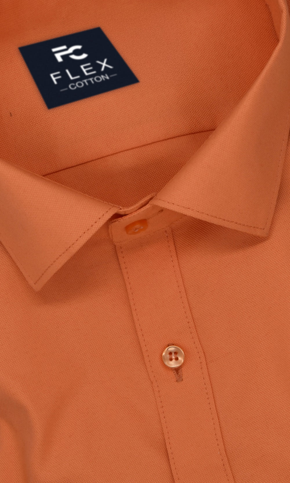 Orange Color Rich Cotton Formal Shirt For Mens