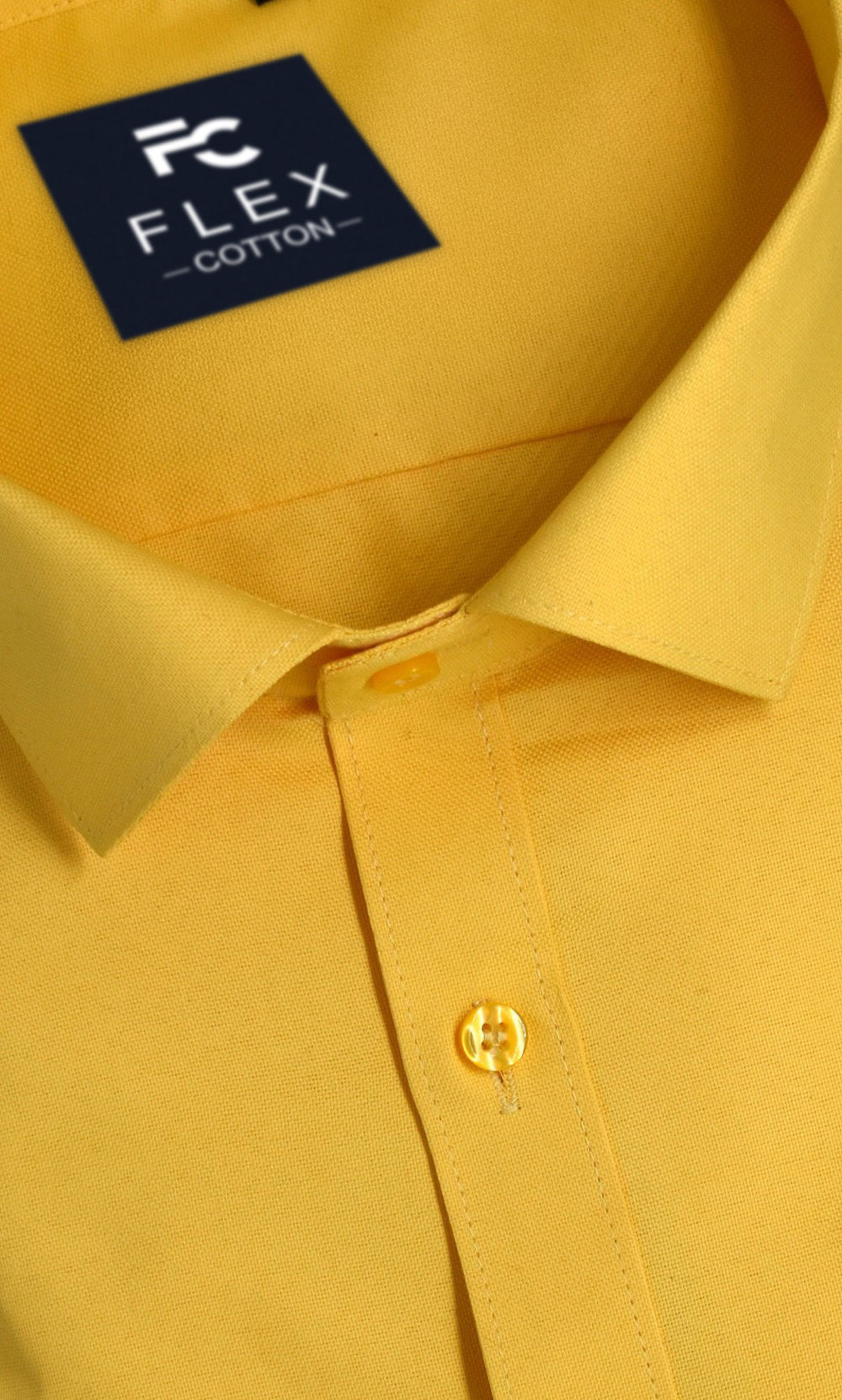 Yellow Color Rich Cotton Formal Shirt For Mens