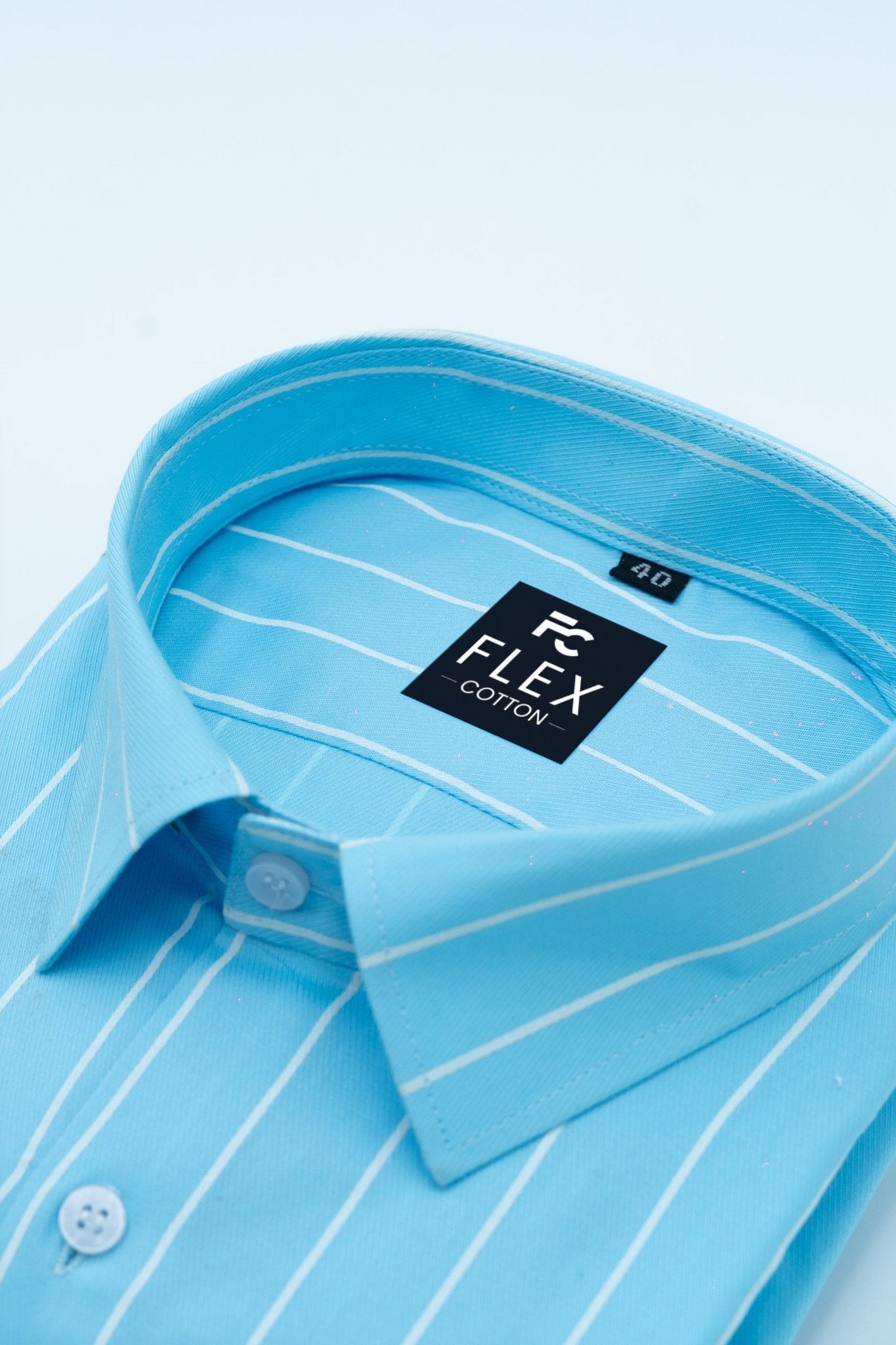 Sky Blue Color Pure Cotton Lining Shirt For Men