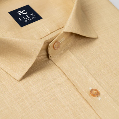 Font Color Linen Cotton Shirt For Men