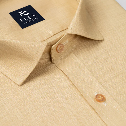 Font Color Linen Cotton Shirt For Men