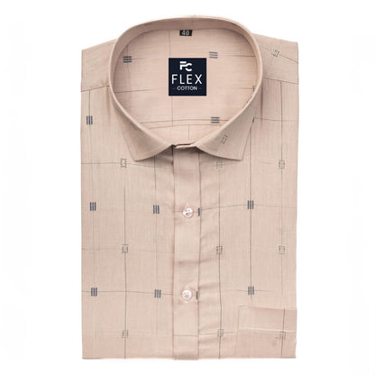Dream Pink Color Check Butta Cotton Shirts