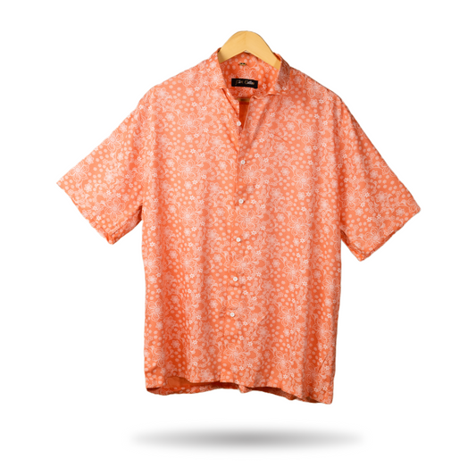 ACOUSTIC FLORAL SALMON ORANGE