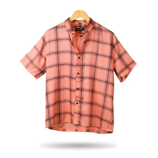 MEN'S CHECKERED SHIRT SALVMO ORANGE