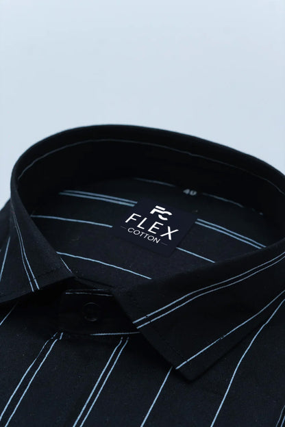 Black Color 100% Lining Shirt For Men's