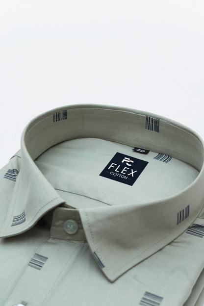 Grey Color Printed Shirt For Men's