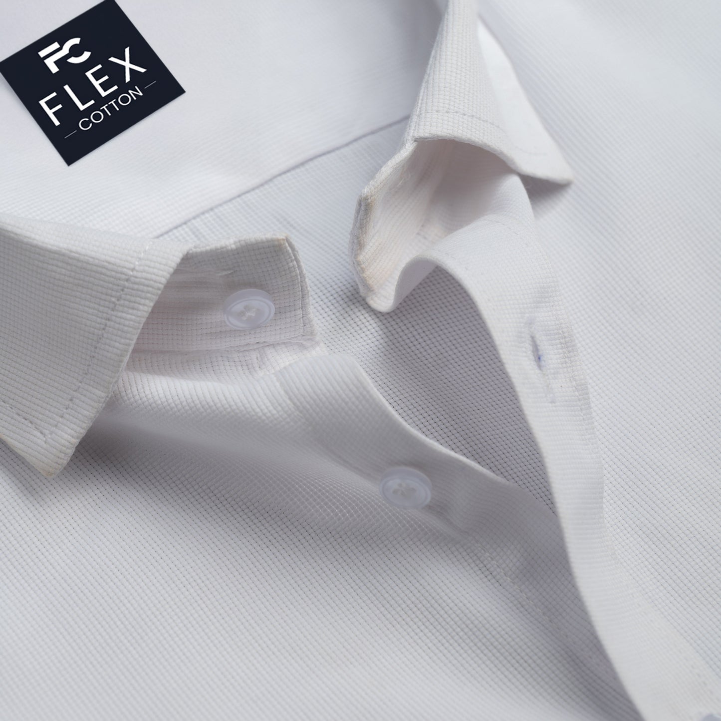 White Color Mercerised Cotton Shirt For Men