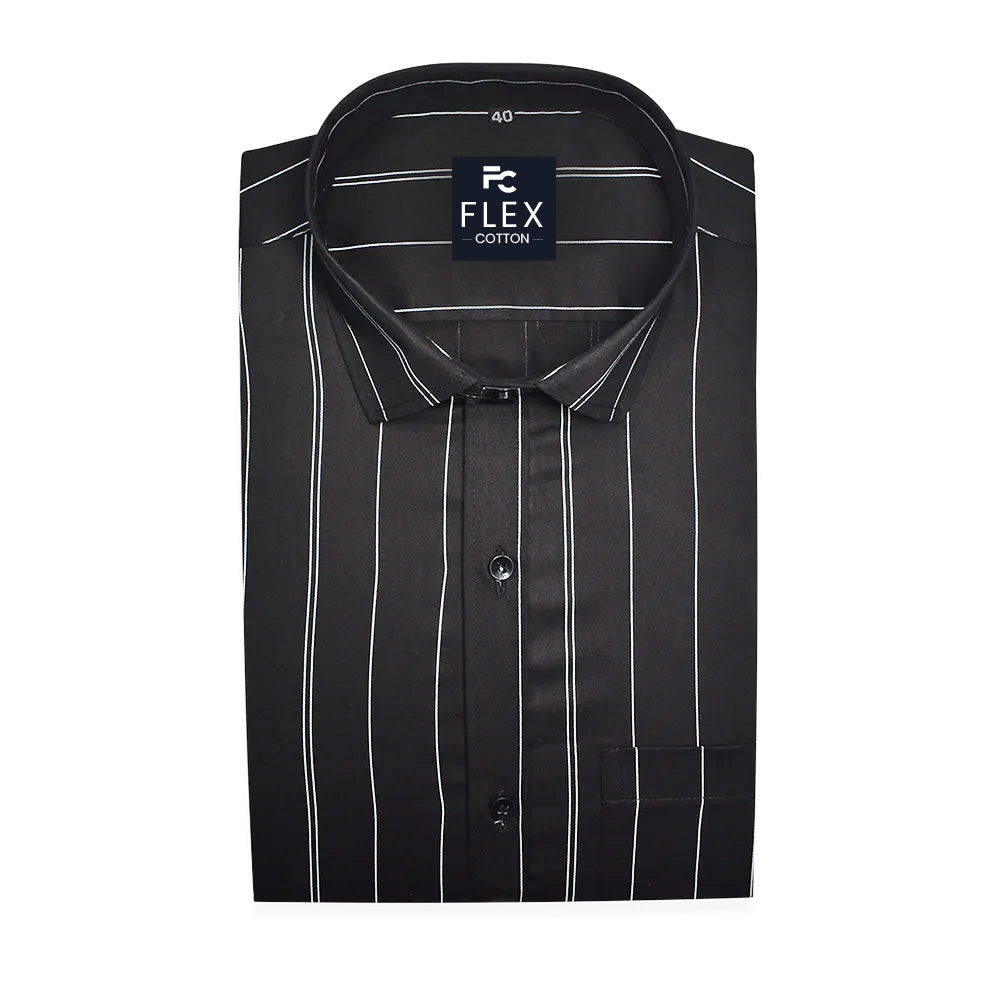 Black Color 100% Lining Shirt For Men's