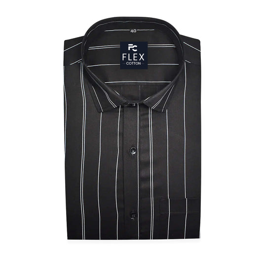 Black Color 100% Lining Shirt For Men's