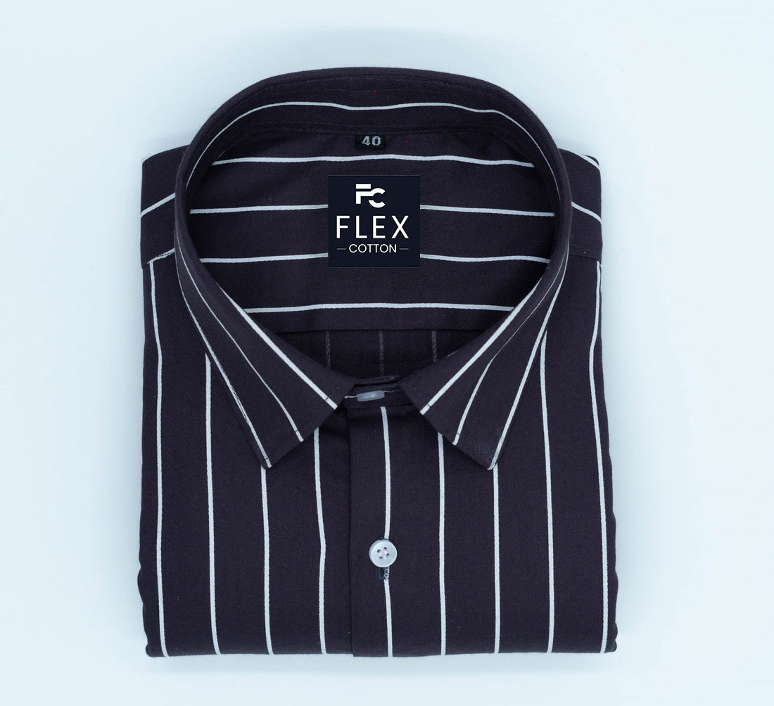 Dark Purple Color Pure Cotton Lining Shirt For Men