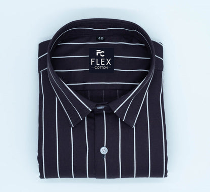 Dark Purple Color Pure Cotton Lining Shirt For Men