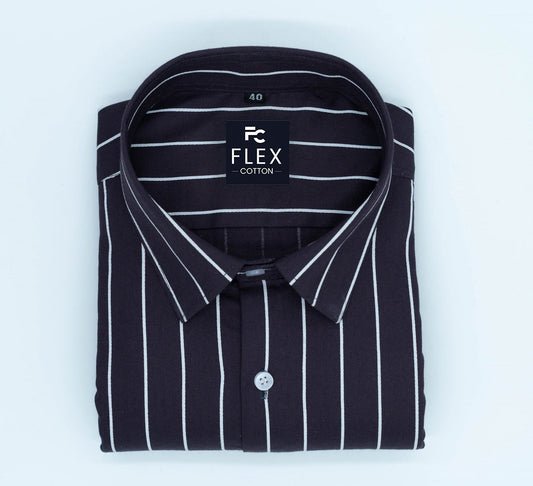 Dark Purple Color Pure Cotton Lining Shirt For Men