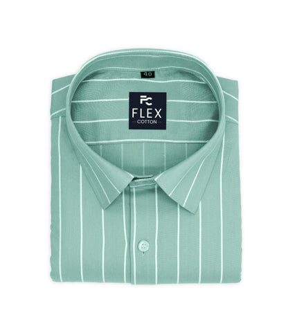 Mint Color Pure Cotton Lining Shirt For Men