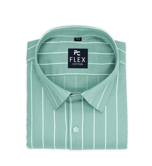 Mint Color Pure Cotton Lining Shirt For Men