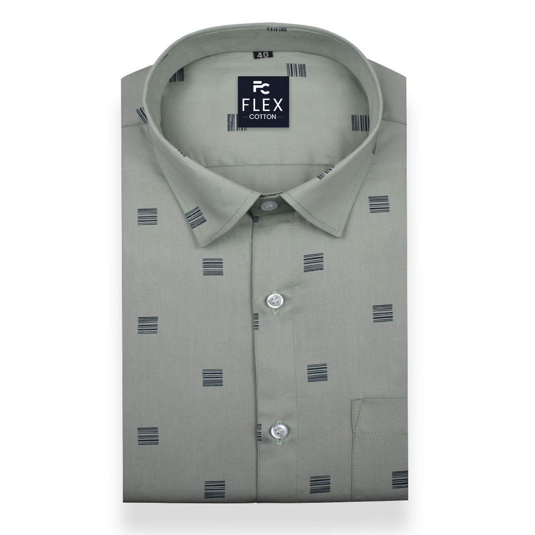 Grey Color Printed Shirt For Men's