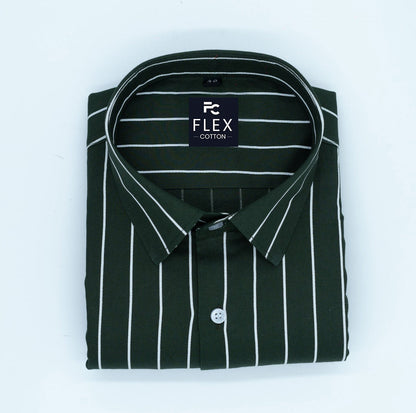 Mehndi Color Pure Cotton Lining Shirt For Men