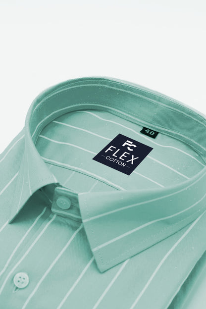 Mint Color Pure Cotton Lining Shirt For Men