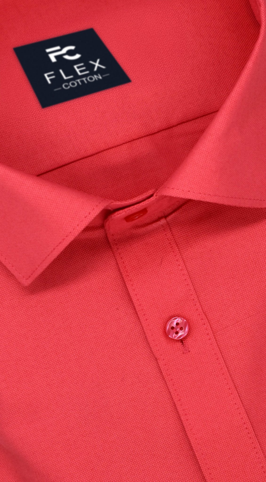 Bright Red Color Rich Cotton Formal Shirt For Mens