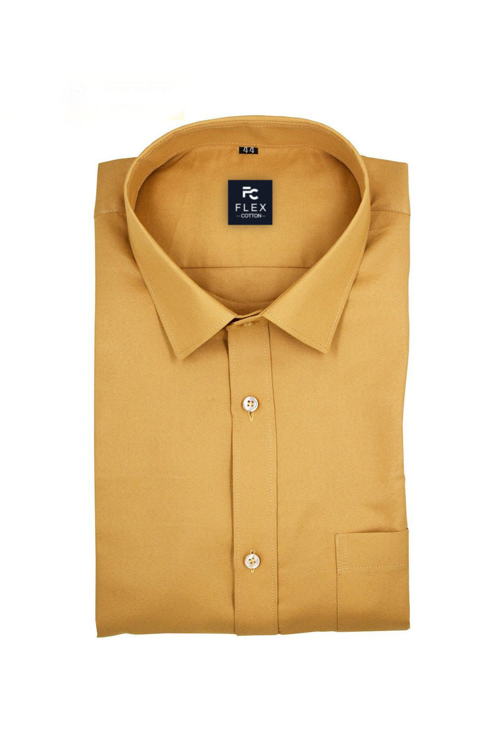 Golden Color Rich Cotton Formal Shirt For Mens