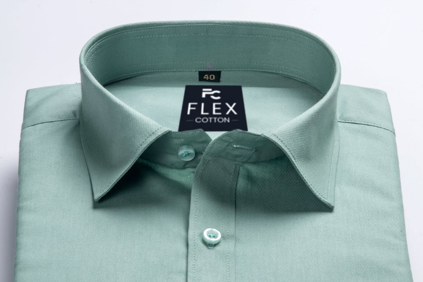 Mint Color Satin Mecerised Cotton Shirt For Men