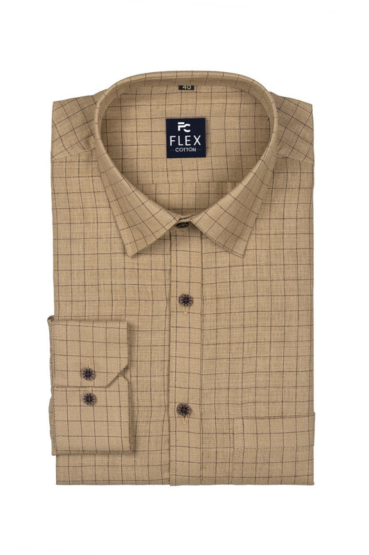 Multi Color Check Criss Cross Woven Cotton Shirt for Men