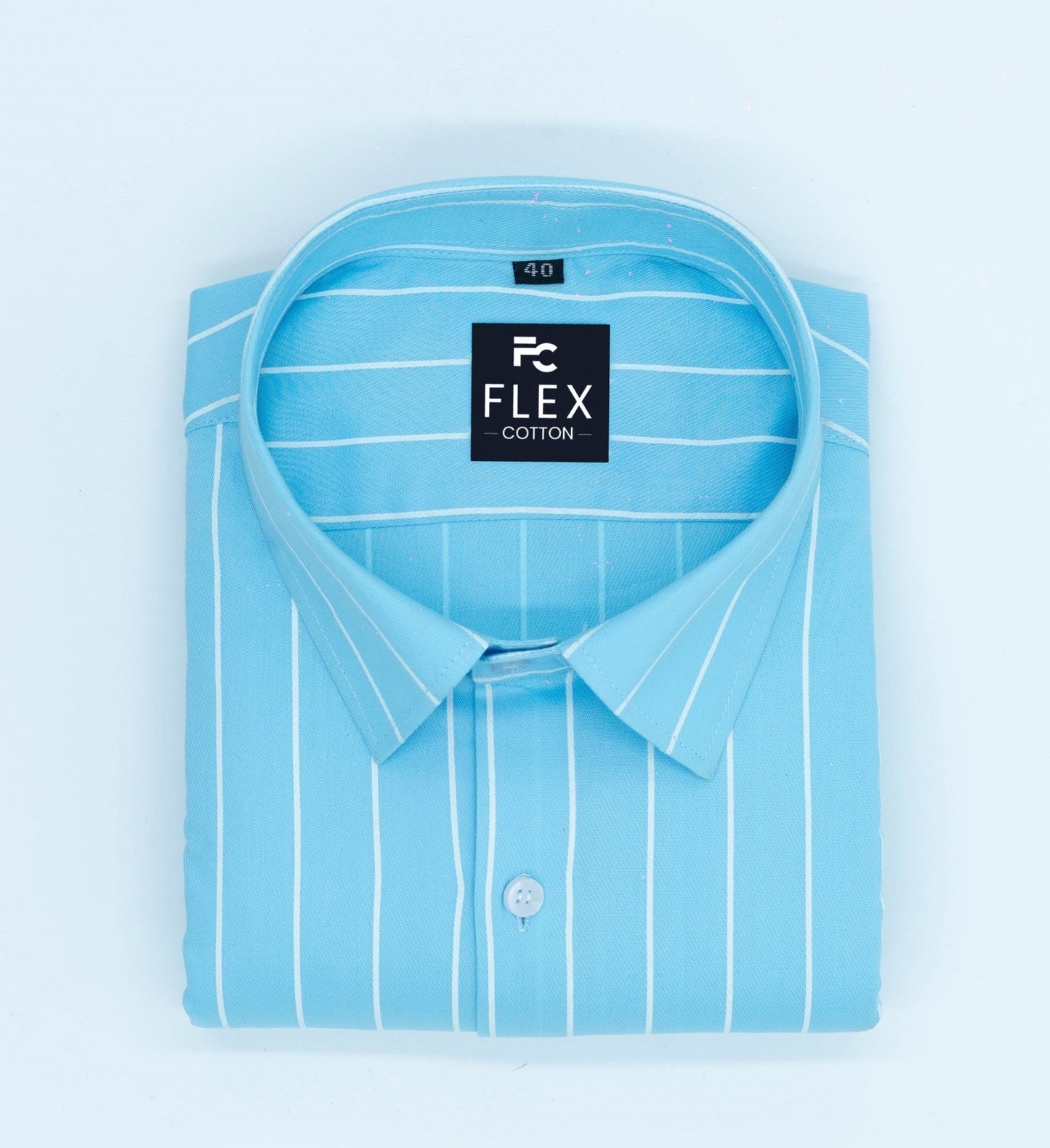 Sky Blue Color Pure Cotton Lining Shirt For Men