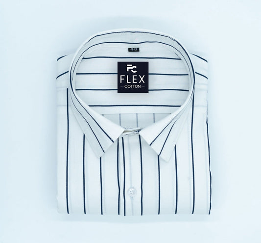 White Color Pure Cotton Lining Shirt For Men